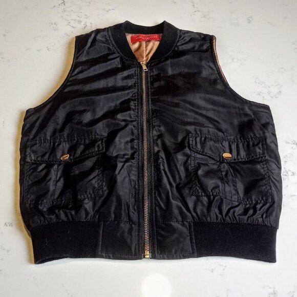 Akira Chicago Black Zip Front Vest - Picture 3 of 6